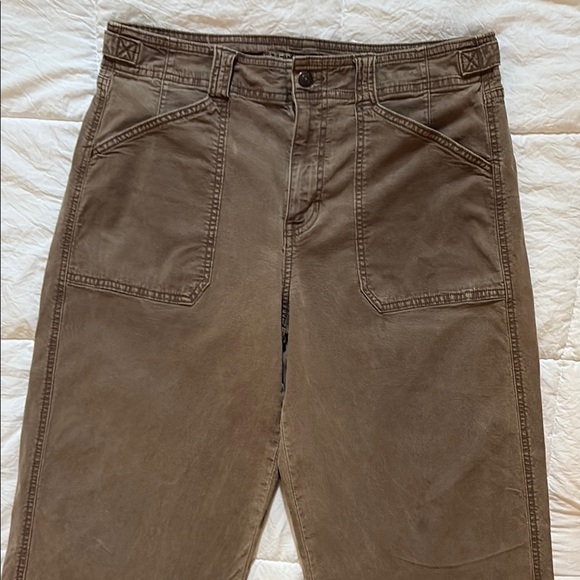 American Eagle Outfitters Brown Flare Stovepipe Wide Leg Jeans - Picture 2 of 7